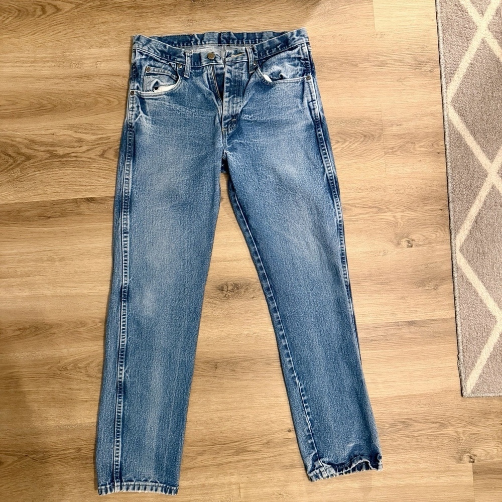 Wrangler Rugged Wear Jeans Men’s 32x34 Blue Denim Straight Leg 90s Y2K